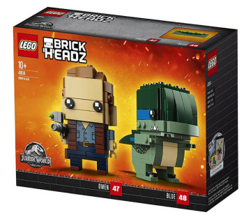 竟然連恐龍也大頭化了～ LEGO 41614 BrickHeadz 系列《侏羅紀世界：殞落國度》歐文＆小藍 Owen & Blue