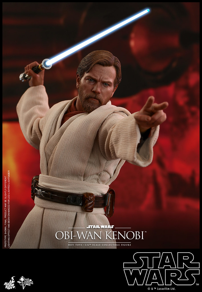 「結束了，安納金，我已佔據了高地優勢！」Hot Toys - MMS477 -《星際大戰三部曲：西斯大帝的復仇》歐比王·肯諾比 Obi-Wan Kenobi 1/6 比例人偶作品