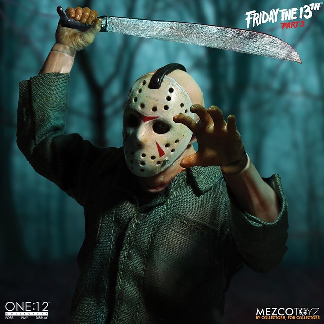 揮之不去的惡夢再開！！ MEZCO ONE:12 COLLECTIVE 系列《十三號星期五3》傑森·沃爾希斯 Jason Voorhees from Friday The 13th Part 3 1/12 比例人偶作品