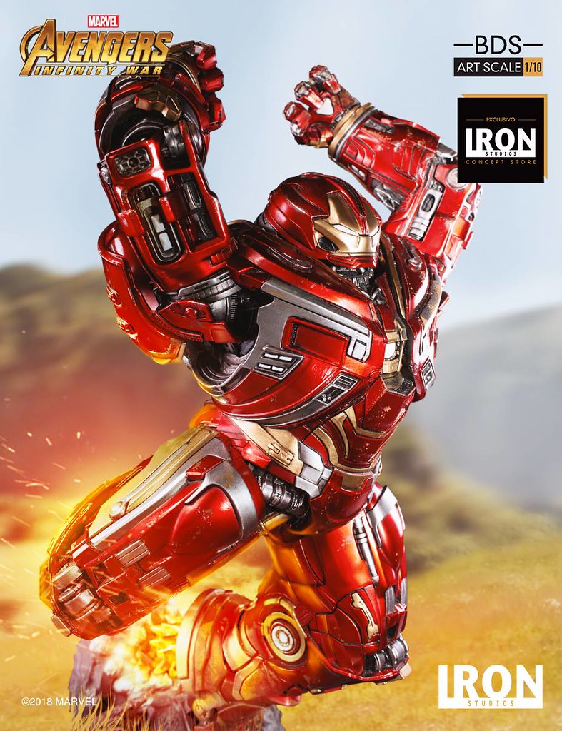 吃我一記重鎚！！ Iron Studios Battle Diorama 系列《復仇者聯盟3：無限之戰》浩克毀滅者 Hulkbuster 1/10 比例決鬥場景雕像作品