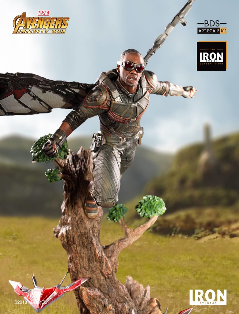 美國隊長最能信賴的好戰友！！ Iron Studios Battle Diorama 系列《復仇者聯盟3：無限之戰》獵鷹 Falcon 1/10 比例決鬥場景雕像作品