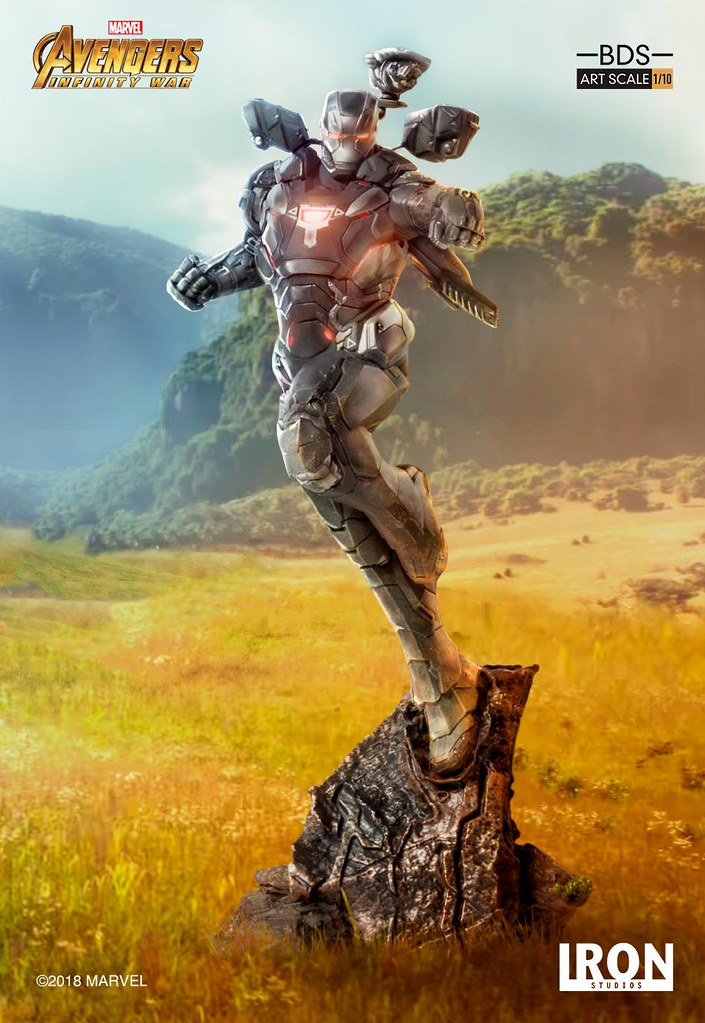 從空中給予英雄們最強大的火力支援！！ Iron Studios Battle Diorama 系列《復仇者聯盟3：無限之戰》戰爭機器 War Machine 1/10 比例決鬥場景雕像作品