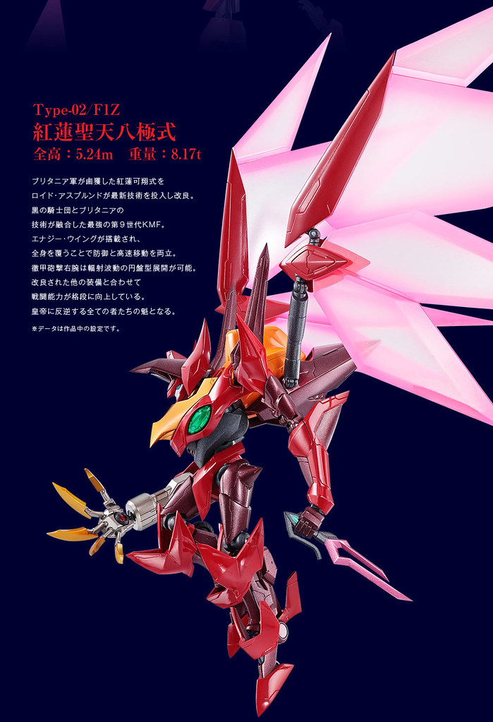 更新官圖 販售資訊 最凶與最狂技術融合而生的 究極kmf Metal Robot魂 Code Geass 反叛的魯路修r2 紅蓮聖天八極式