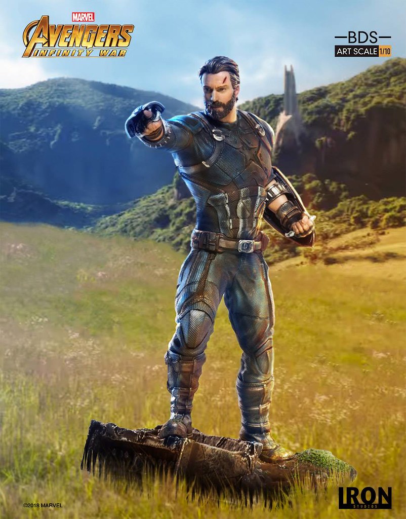 大鬍子隊長參戰！！ Iron Studios Battle Diorama 系列《復仇者聯盟3：無限之戰》美國隊長 Captain America 1/10 比例決鬥場景雕像作品
