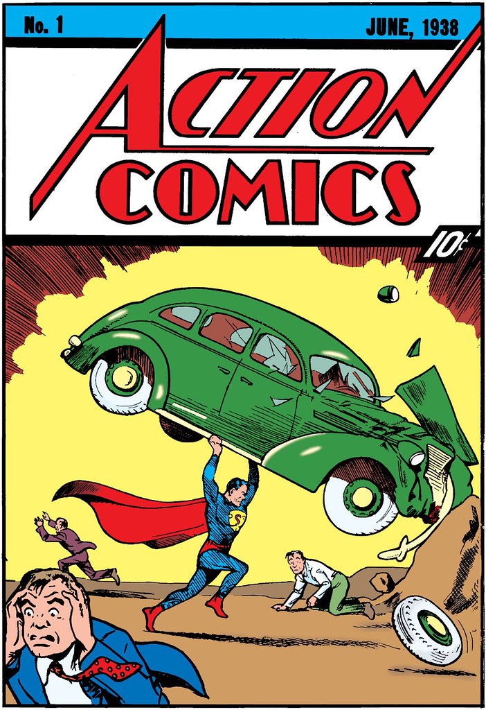 将超人初登场的经典漫画封面立体化!