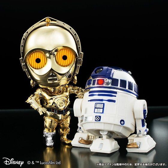 嶄新Q-droid系列 《星際大戰》「C-3PO＆R2-D2 電影公開記念 電鍍版本」！Qドロイド　スター・ウォーズ　C-3PO＆R2-D2 映画公開記念 メッキカラーver.