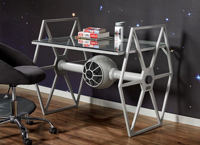 經典戰鬥機化身最酷傢俱！！ Rooms To Go 星際大戰【鈦戰機書桌】TIE Fighter Gray Desk