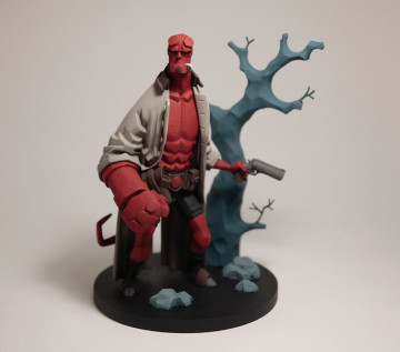 全新系列展開，來自地獄的鮮紅色身影再度強襲！！ Fariboles Productions Hellboy Characters Artistic Collection 系列【地獄怪客】Hellboy 1/8 比例全身雕像作品