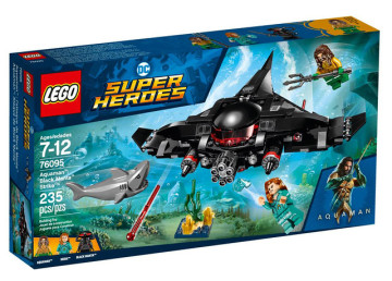 黑蝠鱝人偶的造型實在太帥啦～～ LEGO 76095 DC Superheroes 系列《水行俠》黑蝠鱝進擊 Black Manta Strike