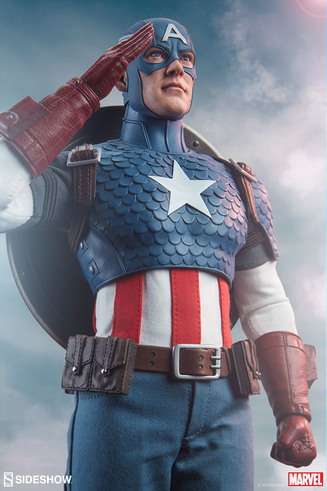 經典的復古造型最對味～ Sideshow Collectibles Marvel Comics【美國隊長】Captain America 1/6 比例人偶作品