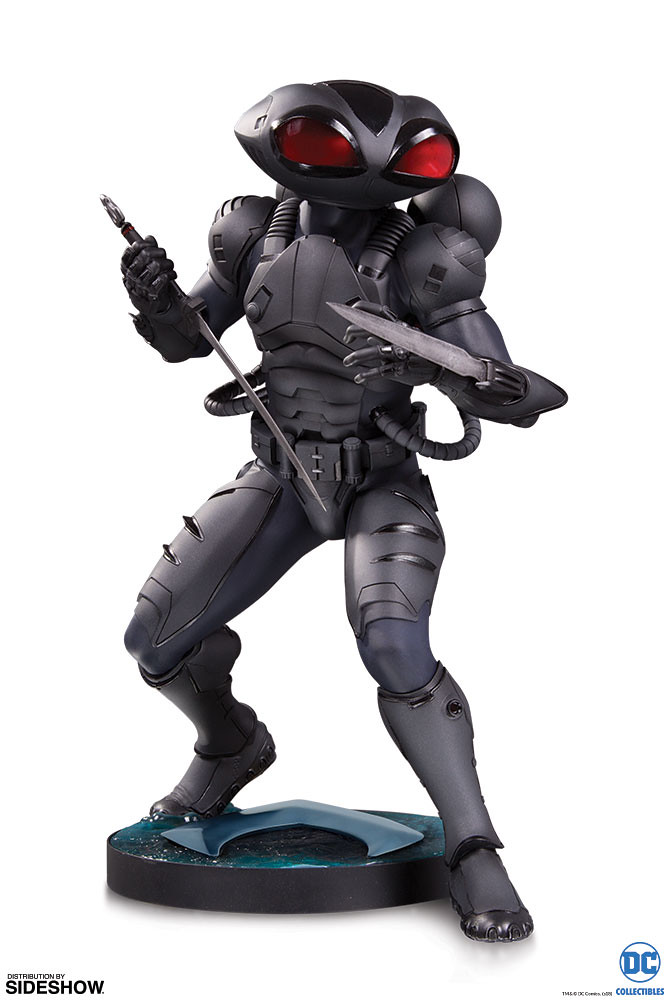 帶著七海狂怒強襲而來！！ DC Collectibles《水行俠》黑蝠鱝 Black Manta 全身雕像作品