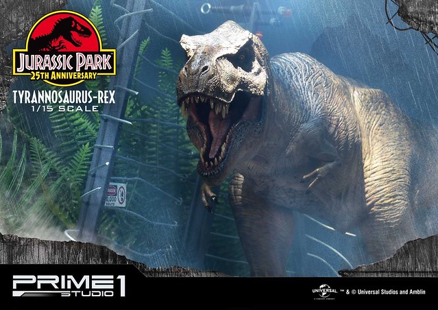 Prime 1 Studio《侏羅紀公園》霸王龍 T-Rex / ティラノサウルス・レックス  LMCJP-01EX 1/15 比例全身場景雕像作品