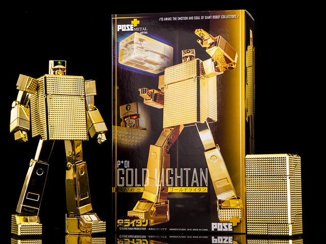 POSE+ METAL series《黃金戰士》 P+01 黃金打火機（ゴールドライタン；GOLD LIGHTAN）