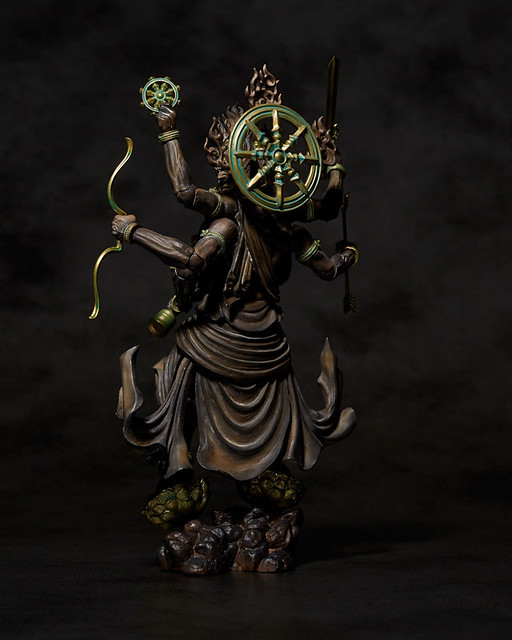 金剛夜叉明王 木彫 タケヤ式自在置物 海洋堂 タケヤ式自在置物 KT-022 金剛夜叉明王 木調版｜KTプロジェクト