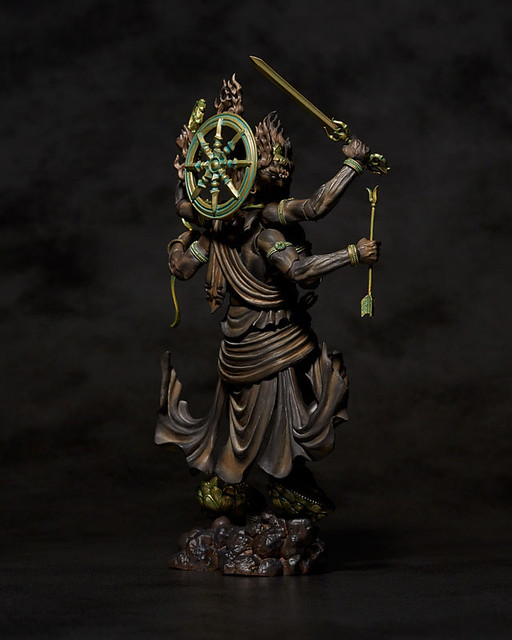 金剛夜叉明王 木彫 タケヤ式自在置物 海洋堂 海洋堂 タケヤ式自在置物 金剛夜叉明王 木調 KT-022（ZF55847