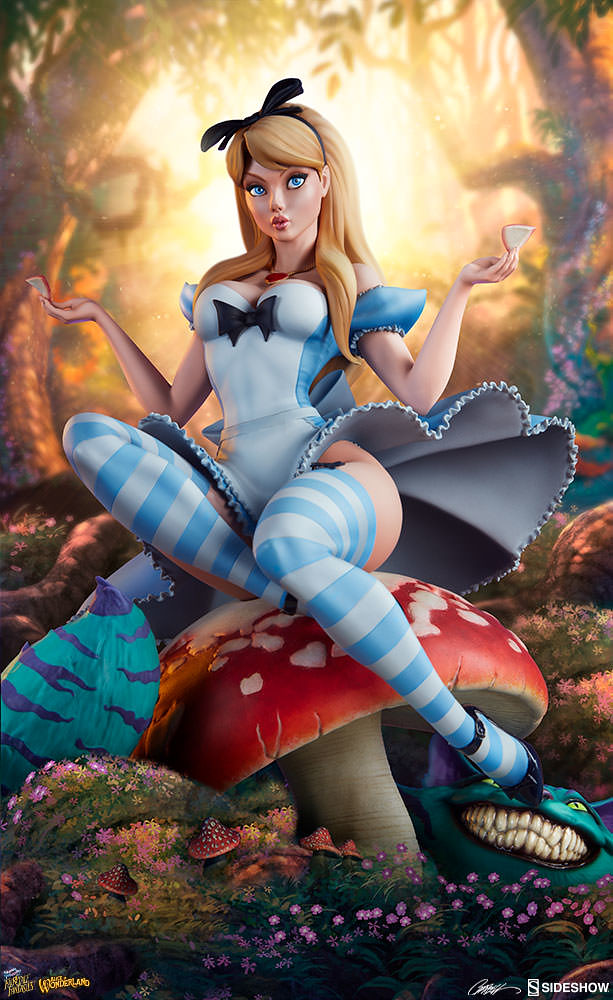 妙妙貓在看什麼？！ Sideshow Collectibles Fairytale Fantasies 系列【愛麗絲夢遊仙境】Alice in Wonderland 全身雕像作品