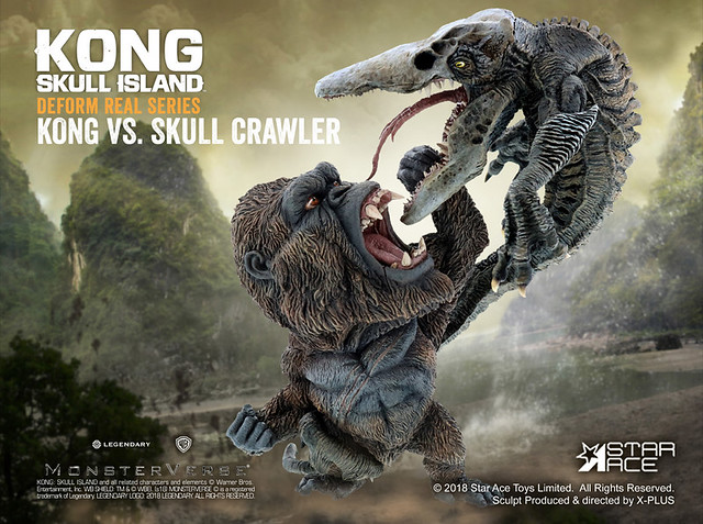Star Ace Toys Deform Real 系列《金剛：骷髏島》金剛 vs 骷髏爬行怪 Kong vs Crawler