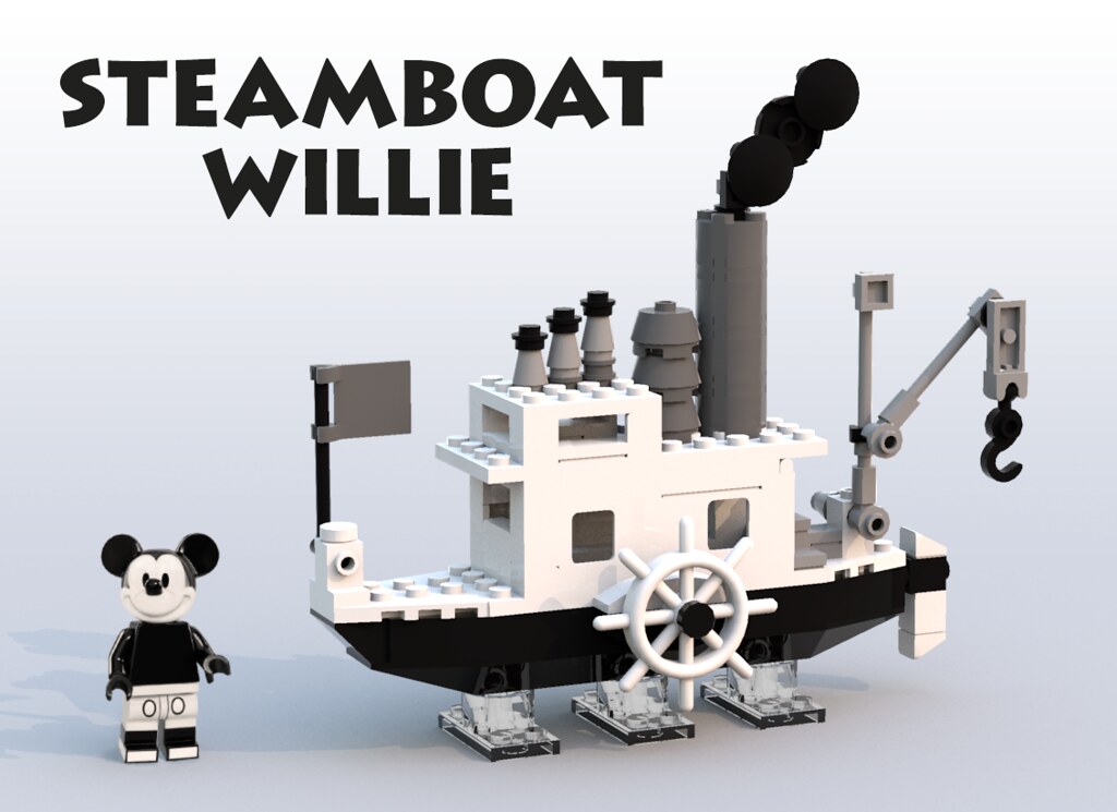 拜託，讓它正式商品化吧～～～ szabomate90 樂高MOC 作品【汽船威利號】Steamboat Willie