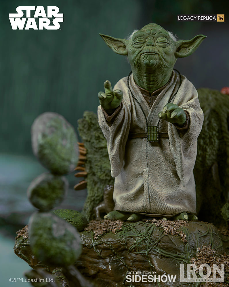用心去感受原力吧～ Iron Studios Legacy Replica 系列《星際大戰》尤達 Yoda 1/4 比例全身場景雕像作品
