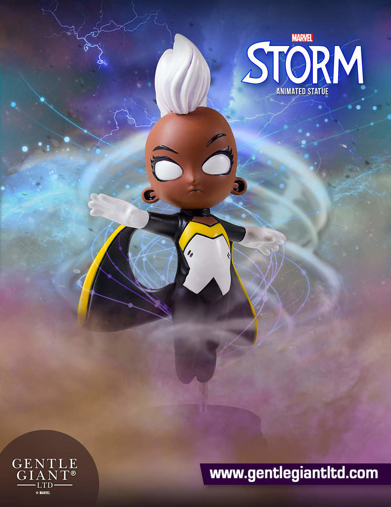 高聳的龐克頭太搶眼啦XD～ Gentle Giant Marvel Comics【暴風女】Storm Animated Statue