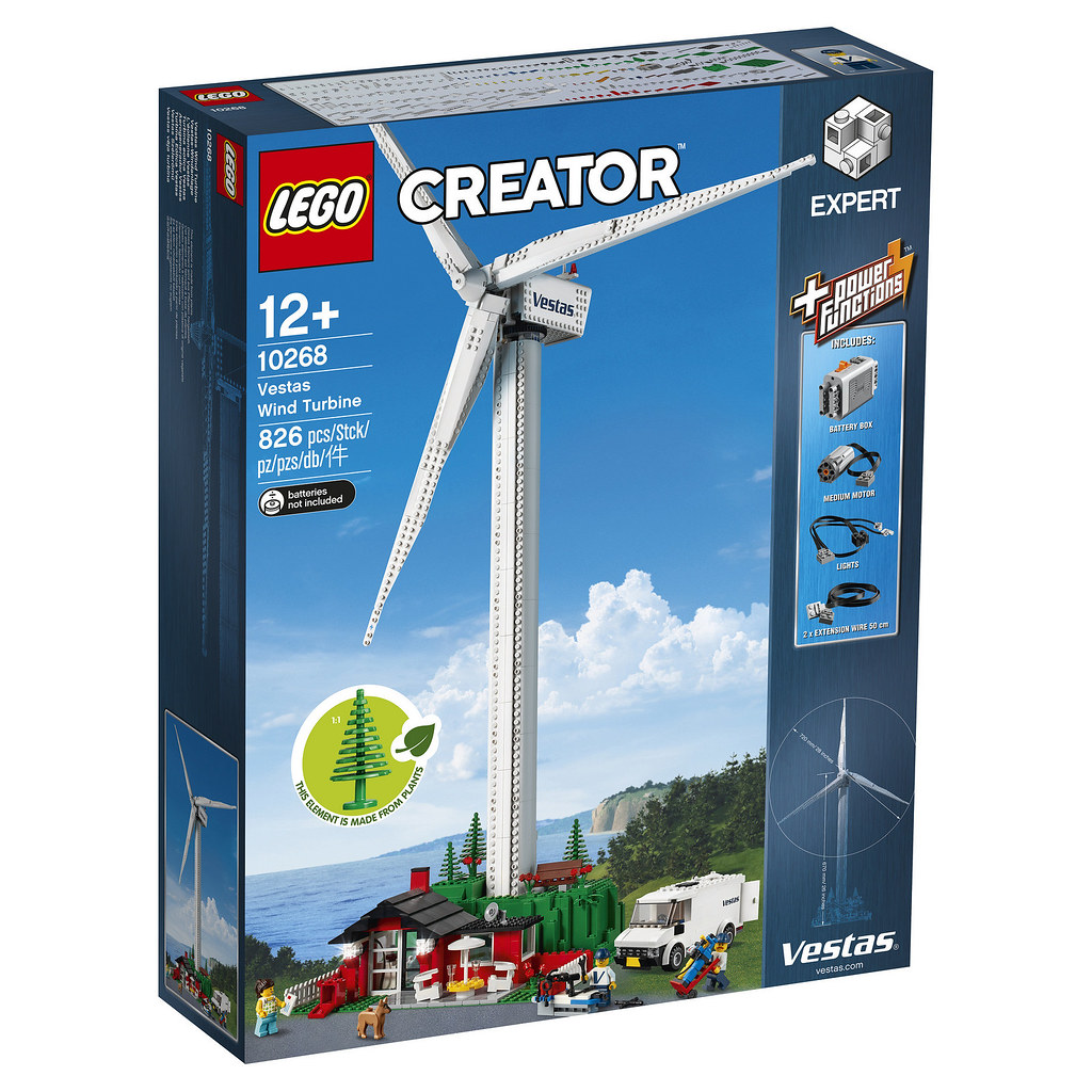 全高來到100 公分的巨大風力發電機！ LEGO 10268 創意系列【VESTAS 風力發電機】Creator Expert Vestas Wind Turbine