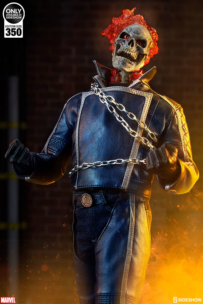 熊熊燃燒的惡靈之火再度歸來！ Sideshow Collectibles Marvel Comics【惡靈戰警 (Ghost Rider) – Classic Variant】1/6 比例人偶作品