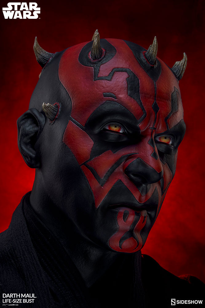 讓你家瀰漫著滿滿的黑暗原力！ Sideshow Collectibles《星際大戰》達斯·魔 Darth Maul 1：1 比例半身胸像作品