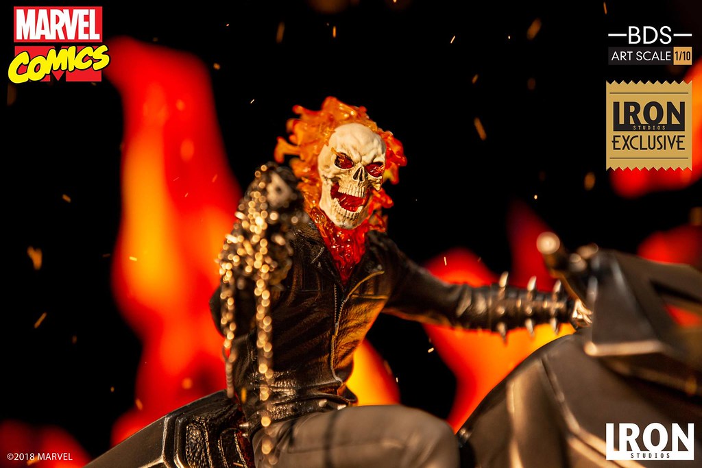 不法之徒啊，化成死灰吧！！ Iron Studios Battle Diorama 系列 Marvel Comics【惡靈戰警】Ghost Rider 1/10 比例決鬥場景雕像作品