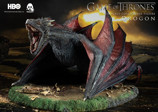 將一切燃燒殆盡的兇暴飛龍！！ threezero《冰與火之歌：權力遊戲》卓耿 Drogon 1/6 比例人偶作品