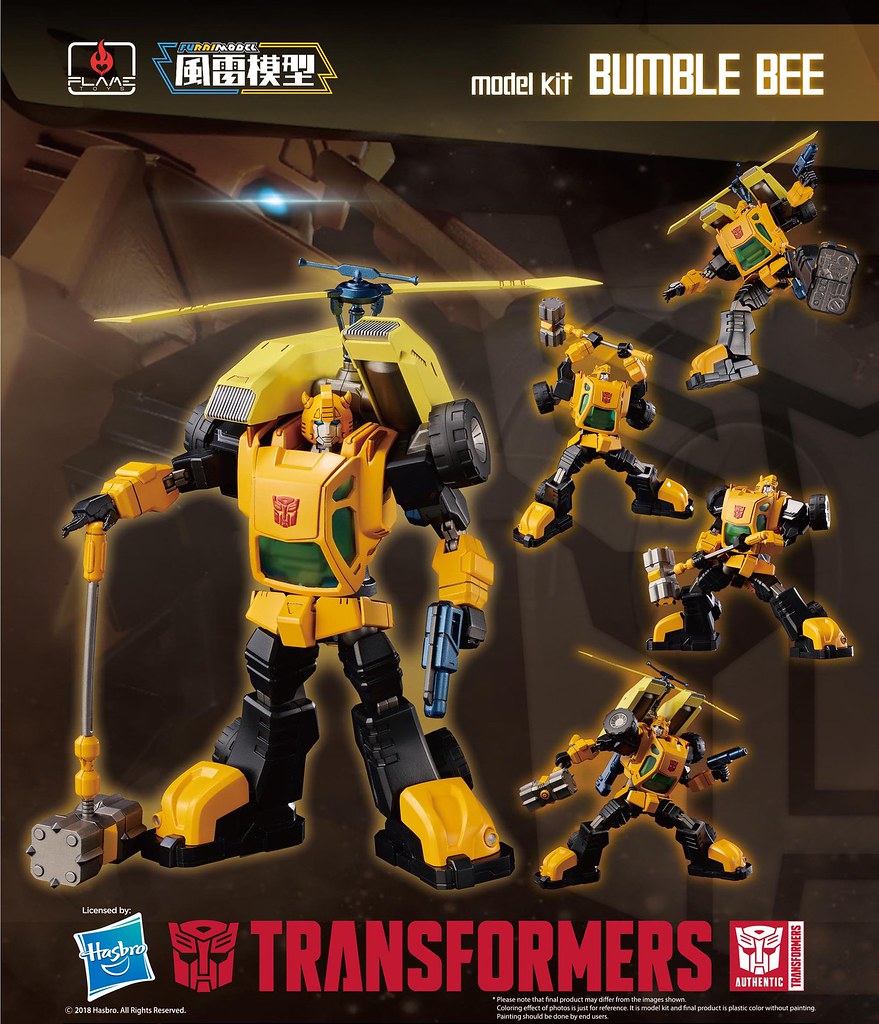 讓老粉絲懷念的經典造型！ Flame Toys Fural Model 系列 變形金剛【大黃蜂】Bumblebee Model Kit 組裝模型