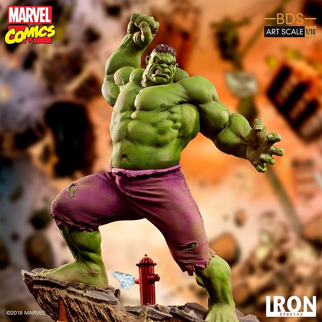 “Hulk Smash!” Iron Studios Battle Diorama 系列 Marvel Comics【浩克】Hulk 1/10 比例決鬥場景雕像作品