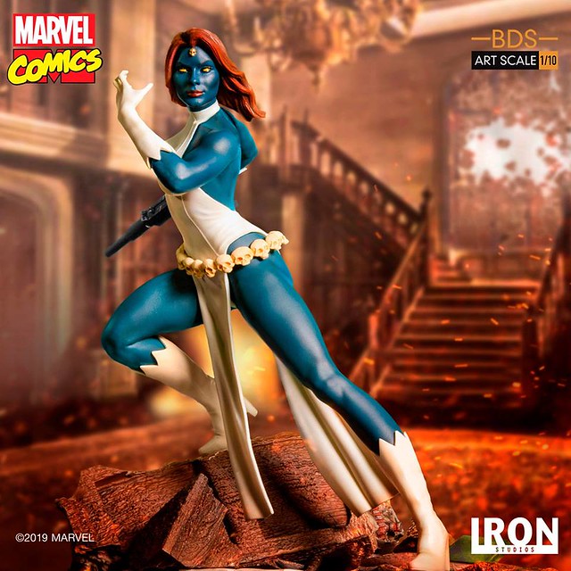 有劍齒虎的左手可以替換呀～ Iron Studios Battle Diorama 系列 Marvel Comics【魔形女】Mystique 1/10 比例決鬥場景雕像作品
