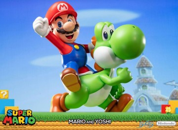 最佳拍檔超可愛登場～ First 4 Figures《超級瑪利歐》瑪利歐與耀西 Mario and Yoshi 全身場景雕像作品