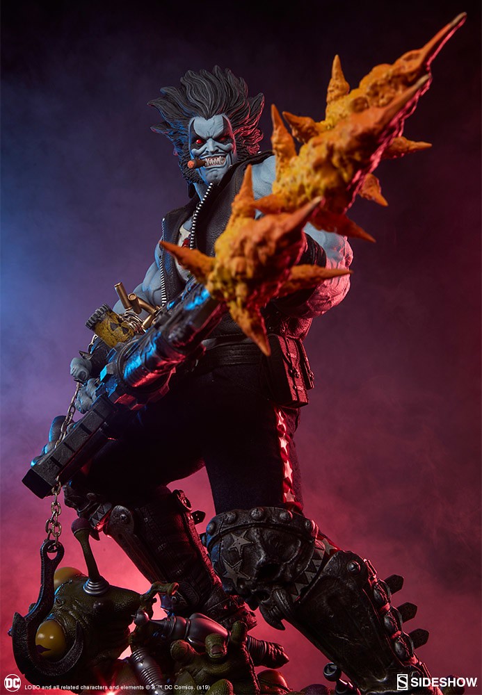 超特殊的「三管吉他槍」也太帥了吧！！ Sideshow Collectibles DC Comics【暴狼】Lobo 1/4 比例全身雕像作品