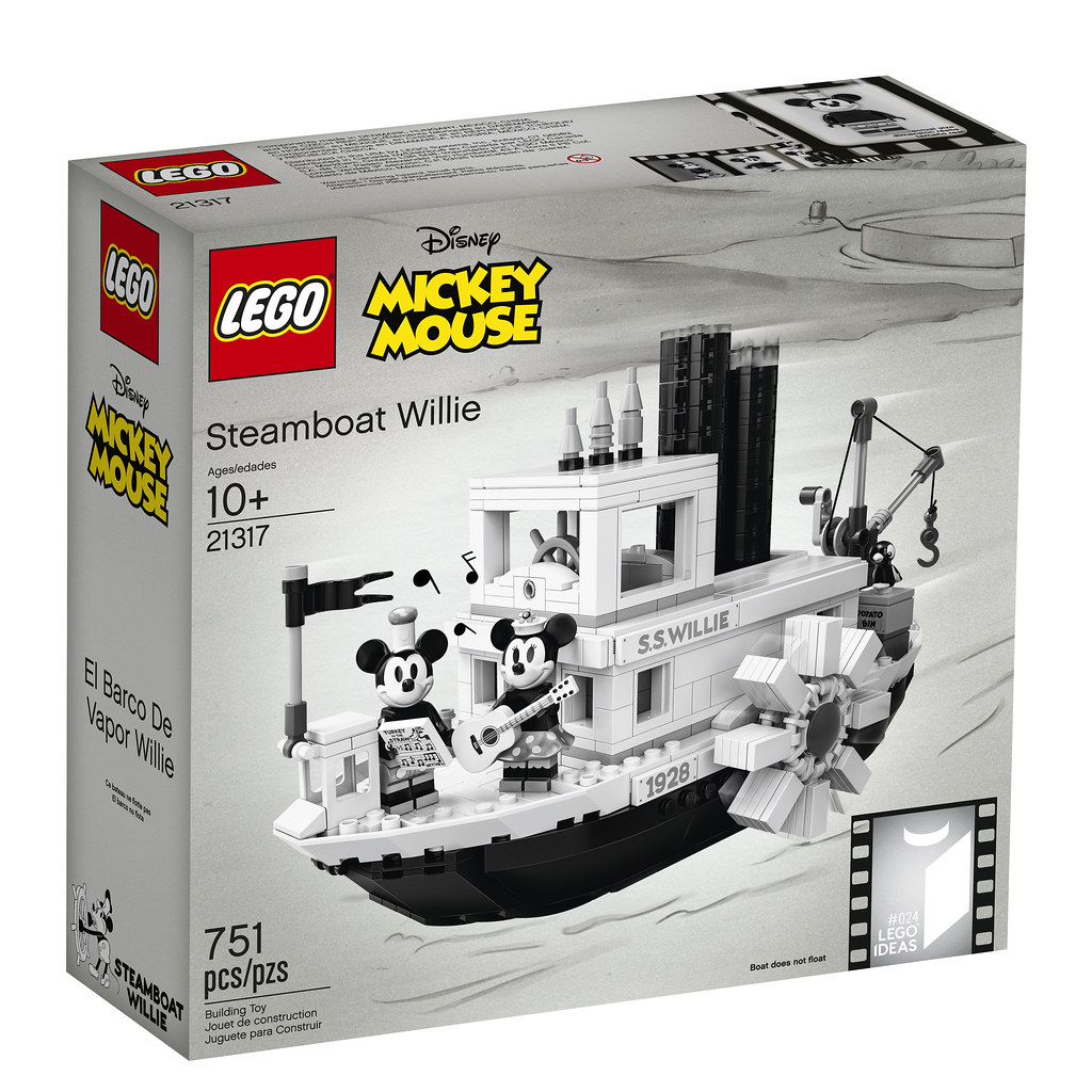 超可愛汽船即將入港！而且米妮也來囉～ LEGO 21317 Ideas 系列【汽船威利號】Steamboat Willie