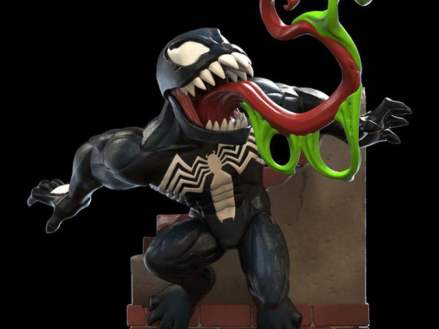那舌頭實在是太猖狂～～ Quantum Mechanix Q-Fig 系列 Marvel Comics【猛毒】Venom Q-Fig Diorama