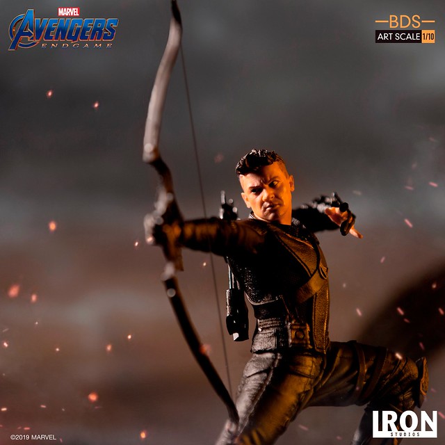 Iron Studios Battle Diorama 系列《復仇者聯盟：終局之戰》鷹眼 Hawkeye 1/10 比例決鬥場景雕像作品