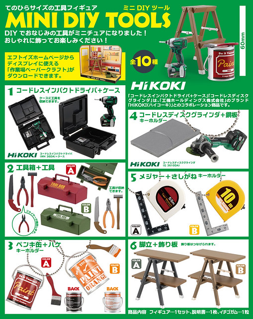 F-TOYS 「迷你DIY工具」盒玩作品 支援登場！MINI DIY TOOLS