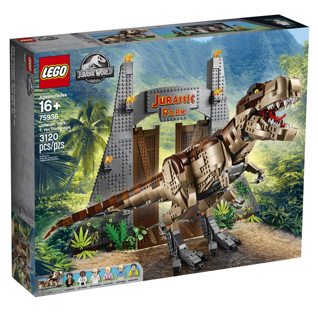 超霸氣恐龍與經典侏羅紀公園大門再現！！ LEGO 75936《侏羅紀公園》霸王龍橫衝直撞 T-Rex Rampage