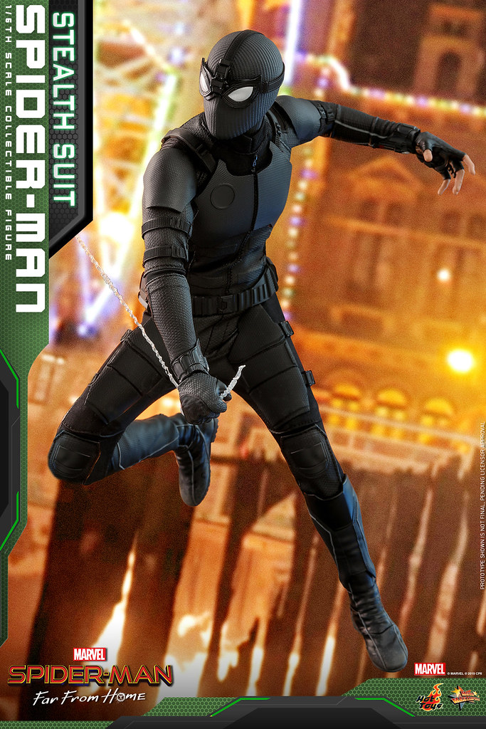 全新登場的素黑戰衣！ Hot Toys - MMS540 -《蜘蛛人：離家日》蜘蛛人 (潛行戰衣) Spider-Man (Stealth Suit) 1/6 比例人偶作品