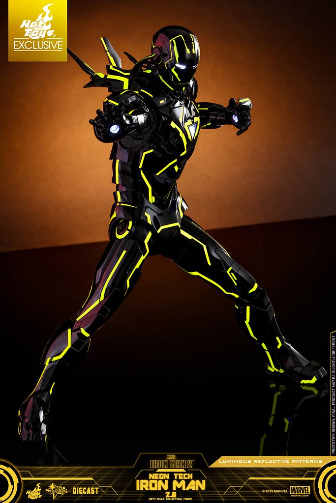 超未來感鋼鐵人再度襲來！ Hot Toys – MMS523D29 –《鋼鐵人2》霓虹科技鋼鐵人 2.0 Neon Tech Iron Man 2.0 1/6 比例合金人偶作品【香港動漫節限定】