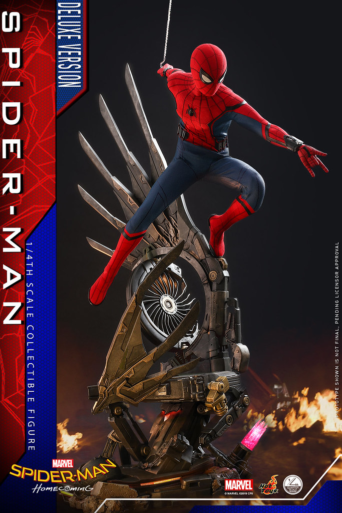 可以組成更加帥氣的場景地台！ Hot Toys – QS015/ QS015B《蜘蛛人：返校日》蜘蛛人 (豪華版) Spider-Man (Deluxe Version) 1/4 比例人偶作品