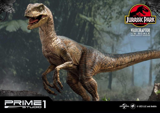 Prime 1 Studio《侏羅紀公園》迅猛龍 ヴェロキラプトル LMCJP-03 開嘴版/閉嘴版 1/6 比例全身場景雕像作品