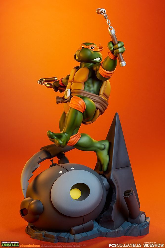 Pop Culture Shock《忍者龜》米開朗基羅 Michelangelo 1/4 比例全身雕像作品 普通版/EX版