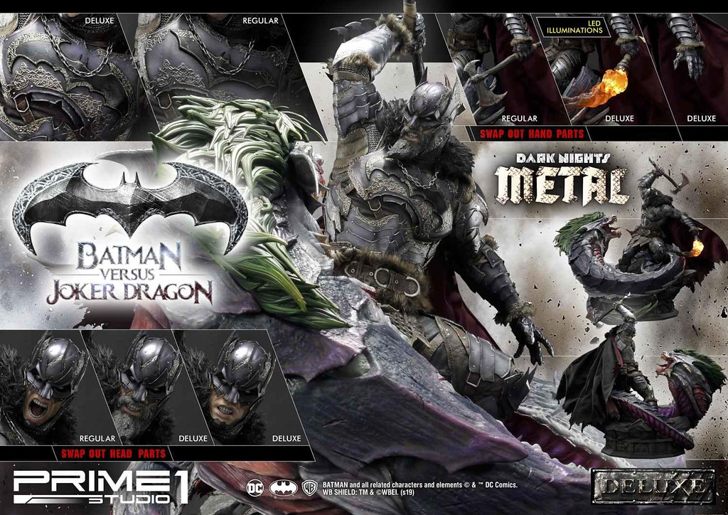 Prime 1 Studio《Dark Nights: Metal》蝙蝠俠vs 小丑龍バットマンvs 