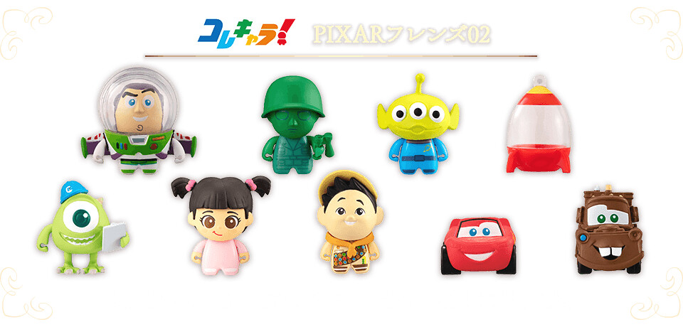 皮克斯好朋友轉蛋第二彈！GASHAPON コレキャラ！系列《 PIXARフレンズ02》增加太空火箭吊飾 全九款