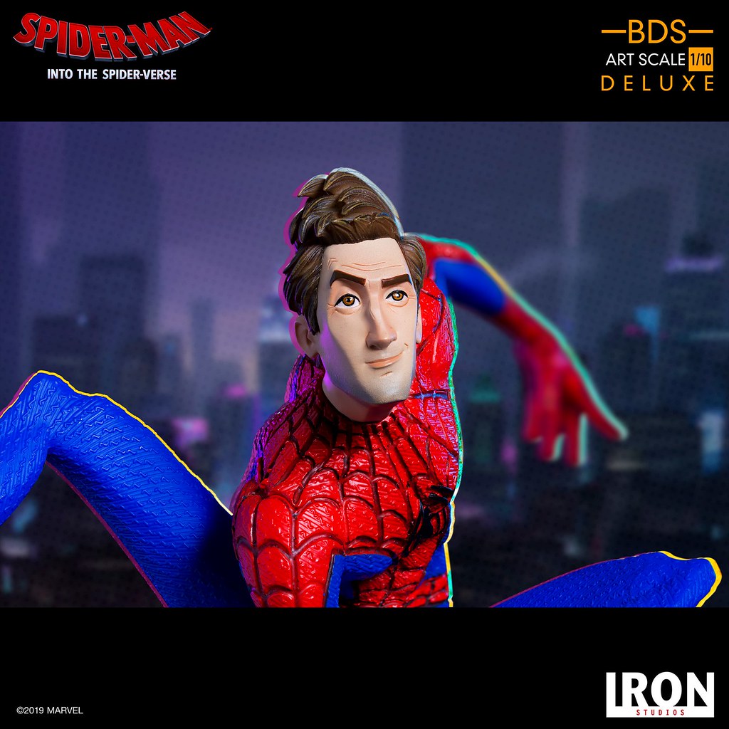 Iron Studios Battle Diorama 系列《蜘蛛人：新宇宙》彼得·B·帕克 Peter B. Parker 1/10 比例決鬥場景雕像