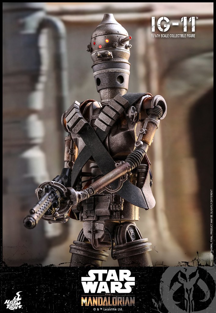 精密機械結構與逼真沙漬舊化呈現出超讚厚重感！ Hot Toys – TMS008 -《曼達洛人》IG-11 1/6 比例人偶作品