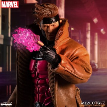 附屬豐富的爆炸牌特效！ MEZCO ONE:12 COLLECTIVE 系列 Marvel Comics【金牌手】Gambit 1/12 比例人偶作品