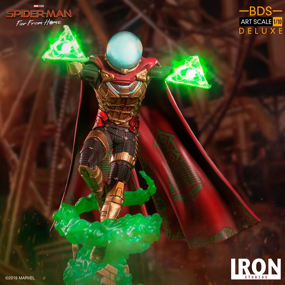狡猾的騙術大師參戰！ Iron Studios Battle Diorama 系列《蜘蛛人：離家日》神秘客 Mysterio 1/10 比例決鬥場景雕像